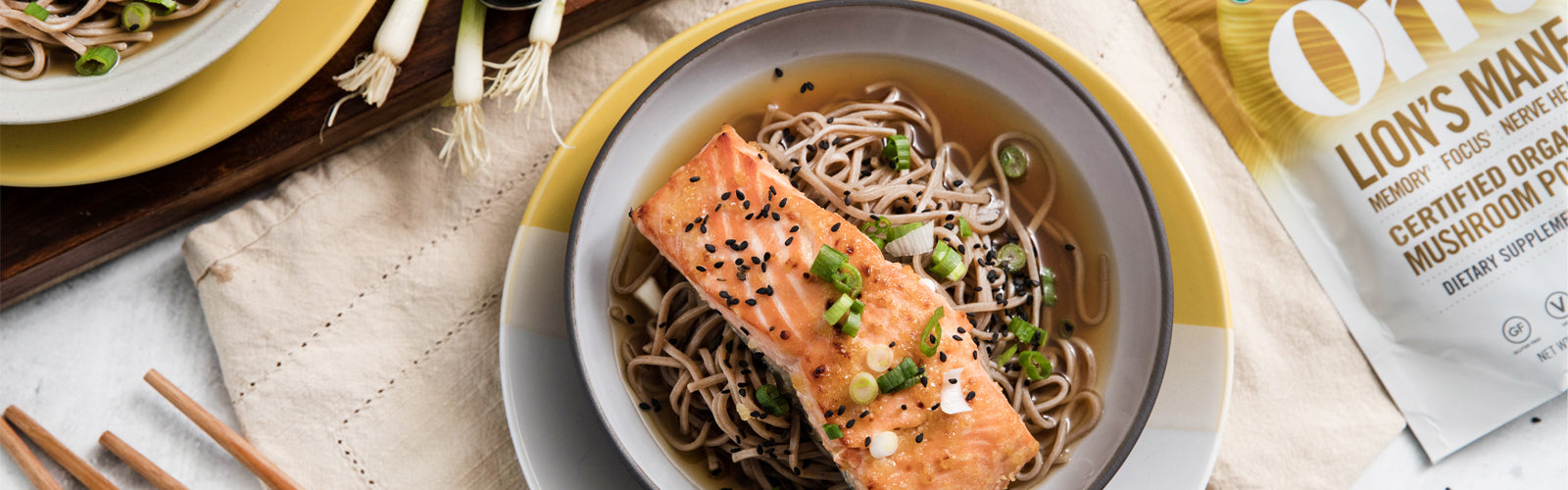 Miso-Glazed Salmon and Soba Noodles