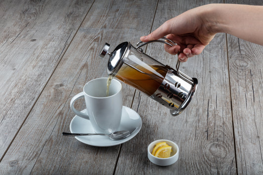 Enjoy turkey tail mushroom tea via French press