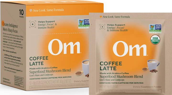 Mushroom Coffee Latte Blend, packets, 10 servings