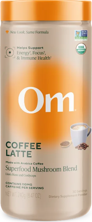 Mushroom Coffee Latte Blend, canister, 30 servings