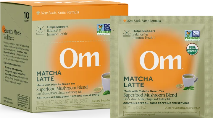 Mushroom Matcha Latte Blend, packets, 10 servings