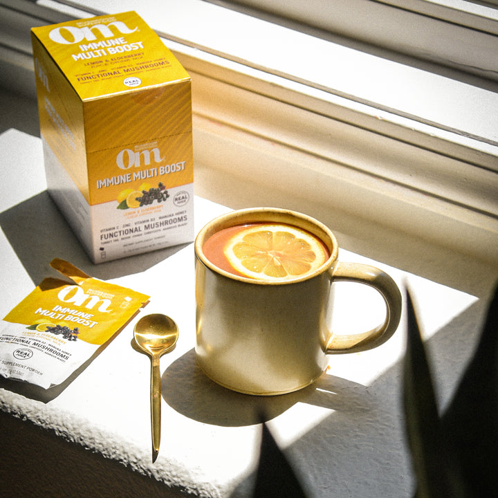 Om Mushroom Immune Multi Boost to support the immune system.