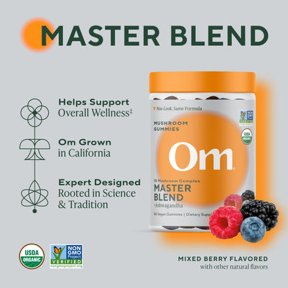 Master Blend Mushroom Gummies- 40ct.