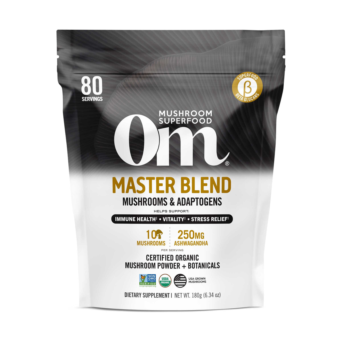 Buy Master Blend Mushroom Powder Supplement | Om