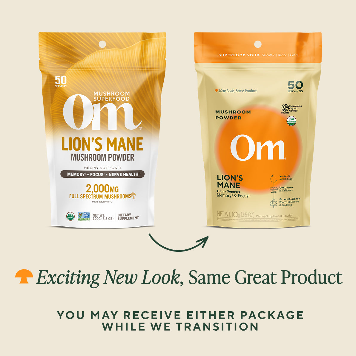 Organic Lion's Mane Mushroom Coffee Powder – Energy & Focus Boost, 226g Bag