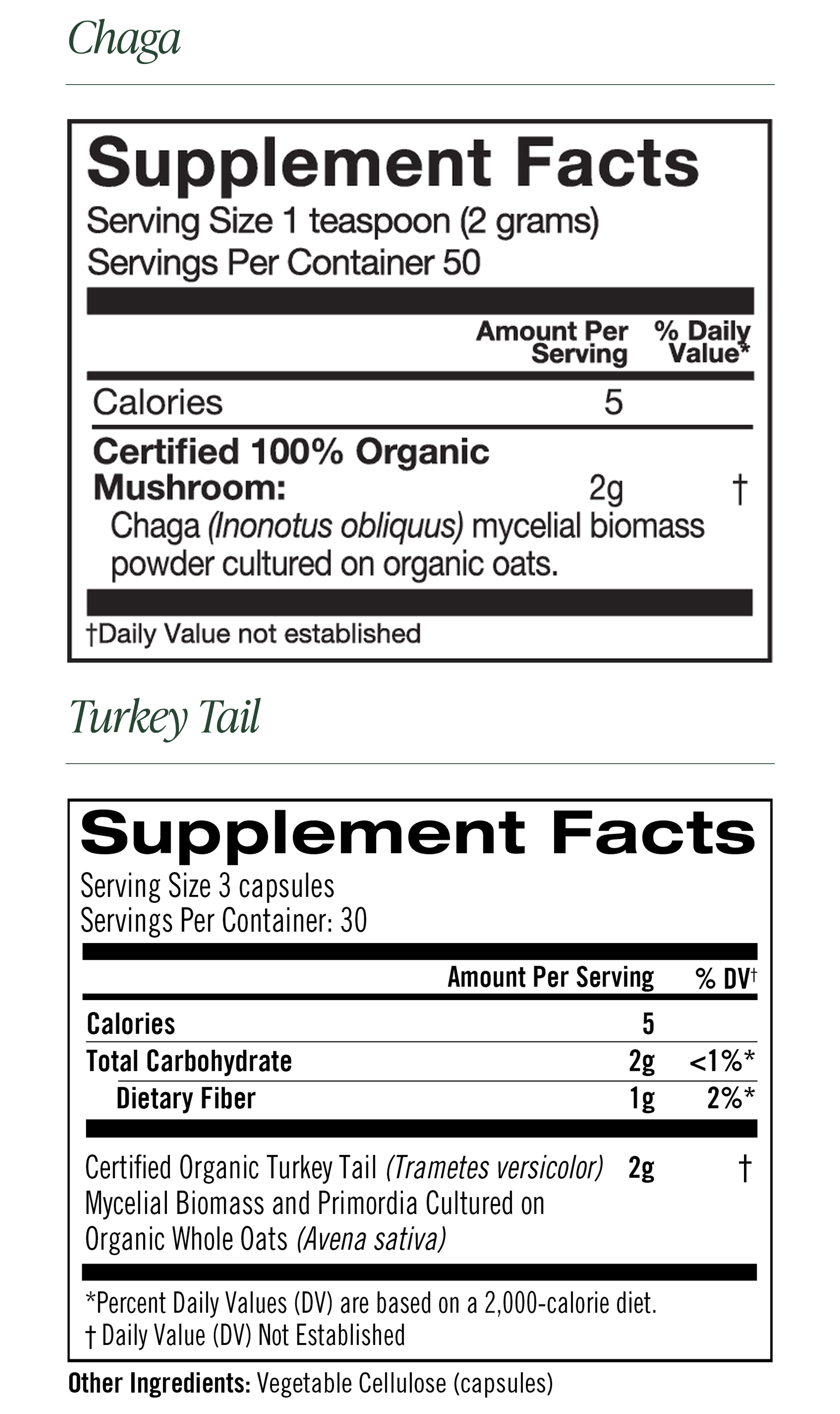Complete Immune Bundle supplement facts
