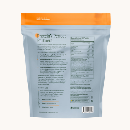Master Blend Protein supplement facts (back)