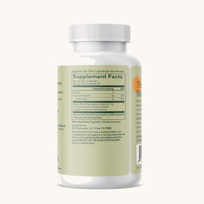 Reishi supplement facts (back)