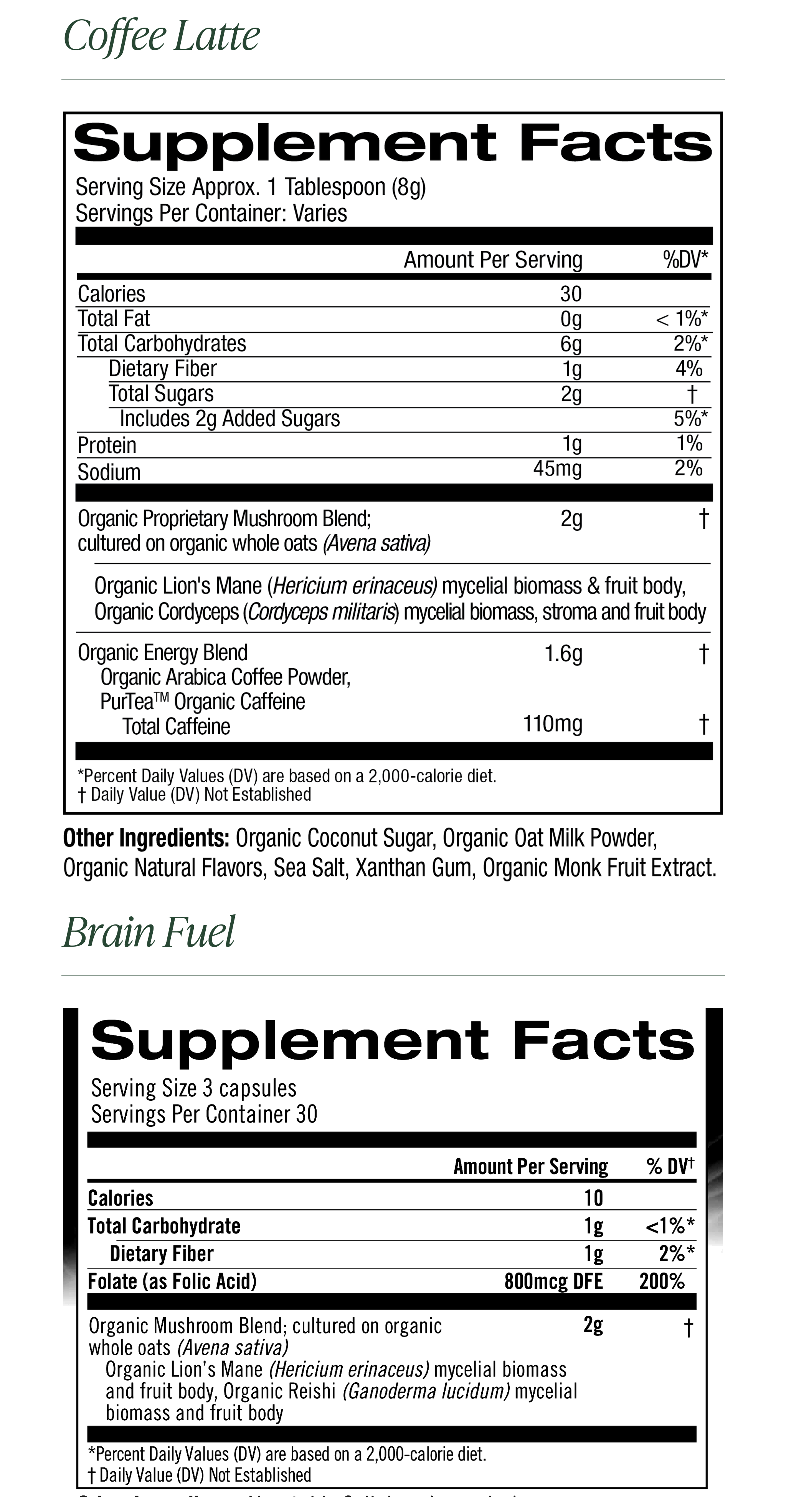 Smart Start Bundle supplement facts