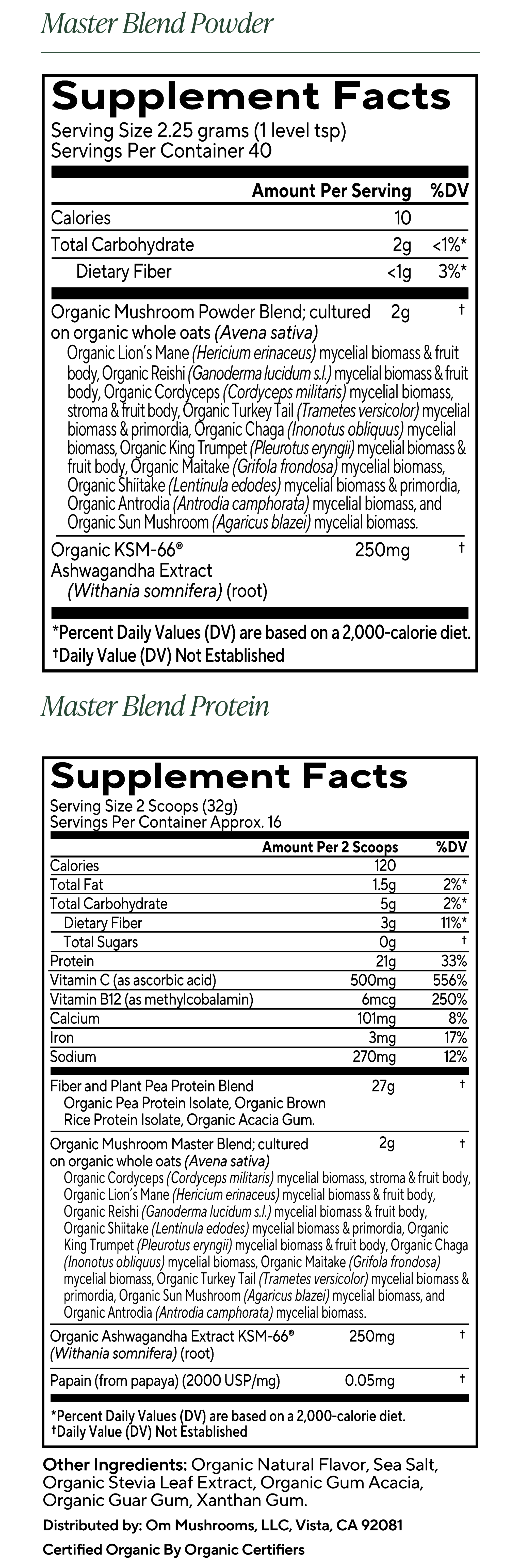 Strong Start Bundle supplement facts