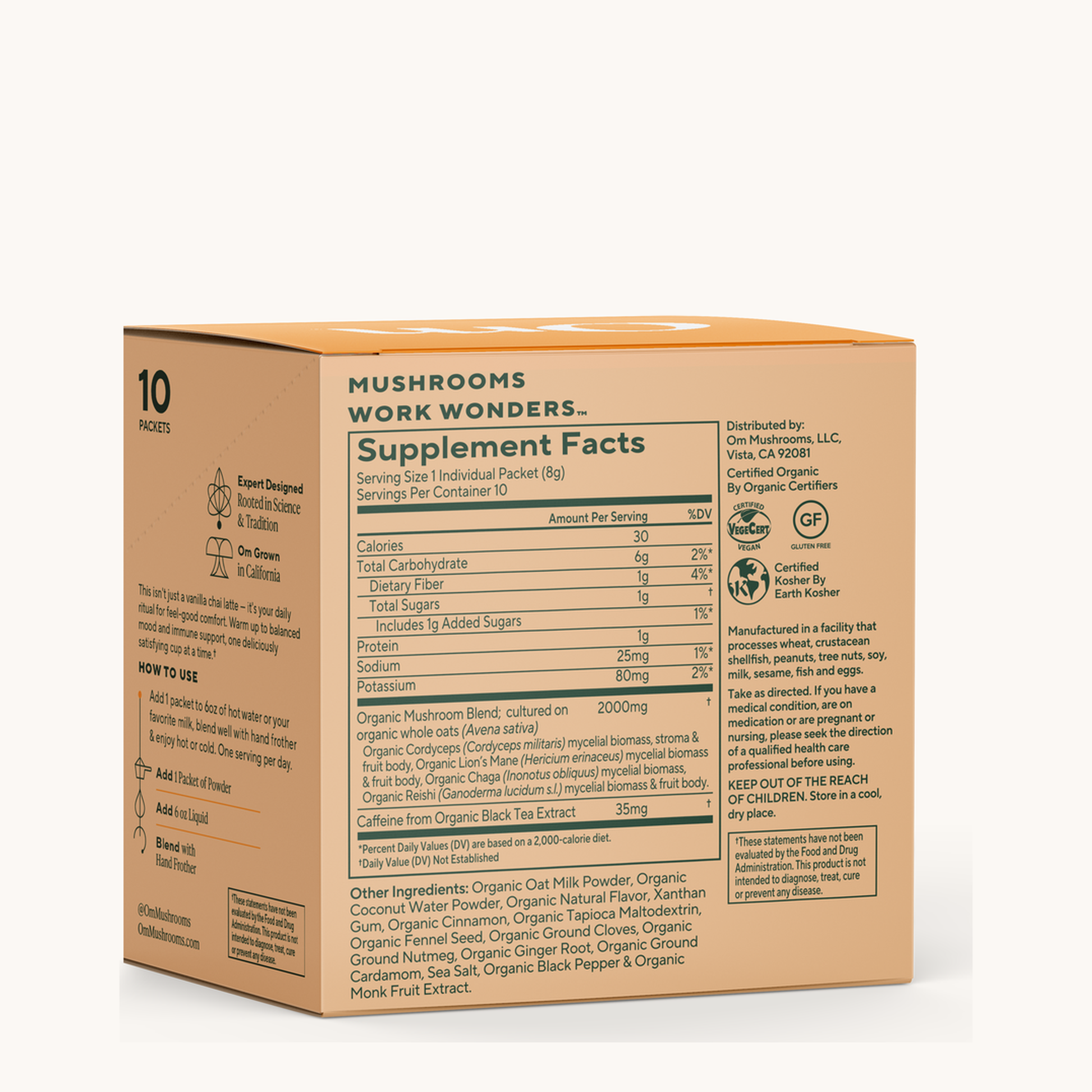 Vanilla Chai Latte supplement facts (back) [std-2026-08-10]