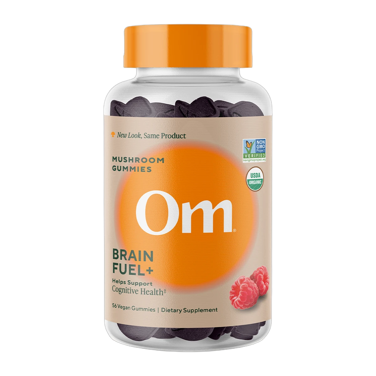 Brain Fuel+ Mushroom Gummies, front of the bottle