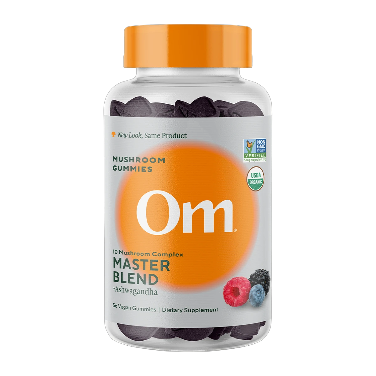 Master Blend Mushroom Gummies, front of the bottle