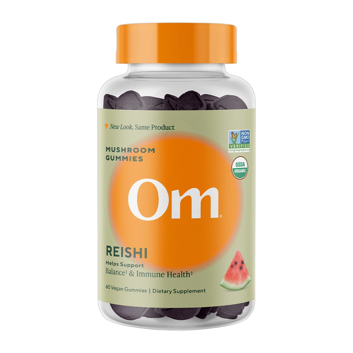 Reishi Mushroom Gummies, front of the bottle