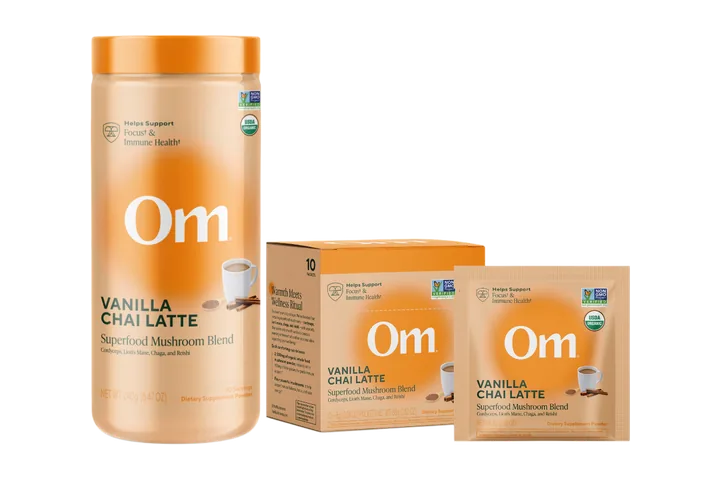 Mushroom Vanilla Chai Latte Blend, packets, 10 servings