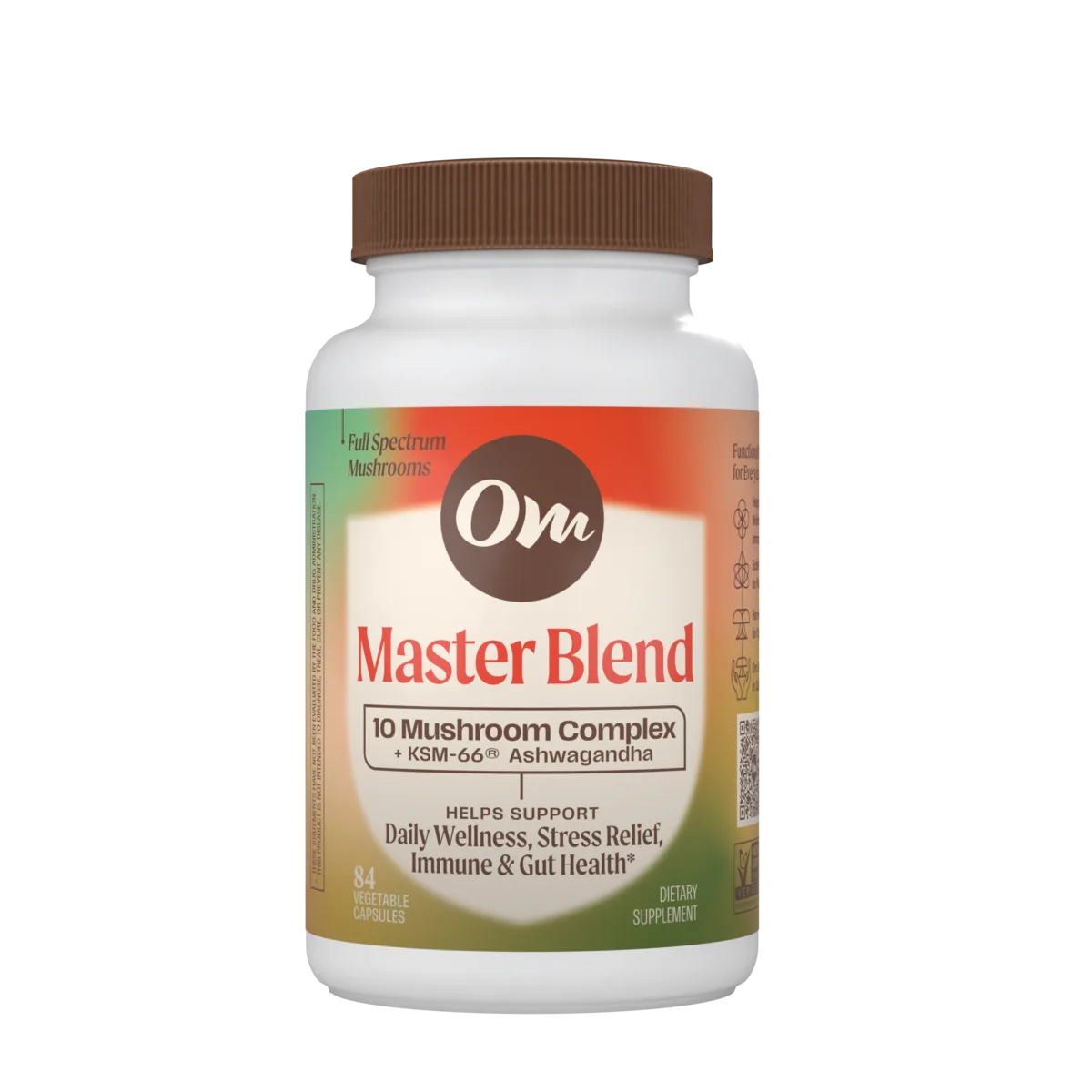 master blend mushroom capsules, front